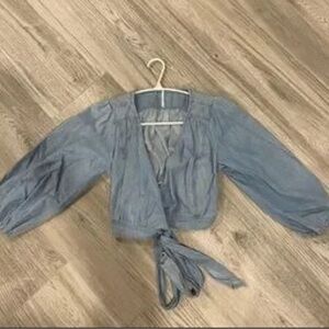 Free people denim blouse
